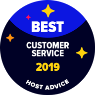 Easiest - Great Customer Service Award from HostAdvice